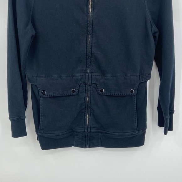 CITIZENS OF HUMANITY Women's Black Zip Up Snap Button Pocket Fleece Lined Jacket - Picture 3 of 7